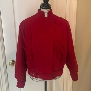 Vintage Jordache corduroy women’s jacket. Deep red/cranberry. Size medium